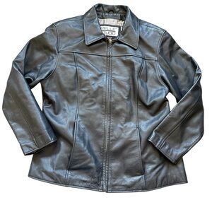 Vintage Pelle Studio Wilsons Women's Black Leather Jacket Thinsulate Size XL